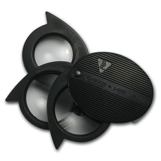 Bausch & Lomb Folding Pocket Magnifier 3 Lenses (5X to 20X Power) Bausch & Lomb Folding Pocket Magnifier 3 Lenses (5X to 20X Power)